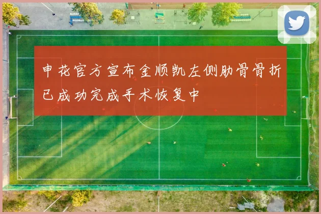 申花官方宣布金顺凯左侧肋骨骨折已成功完成手术恢复中